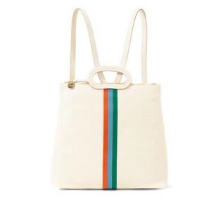 Brand new Clare V Ivory Stripe Marcelle Backpack